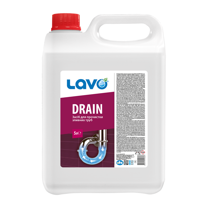 Засіб для прочистки зливних труб LAVO® DRAIN, кан. 5 л